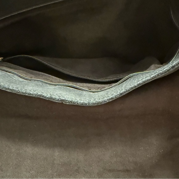 Anthropologie Black/Gold(bronze) metallic leather clutch NWOT - Picture 4 of 5